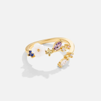 Evelynn Joy - Gold Floral Blossom Rings