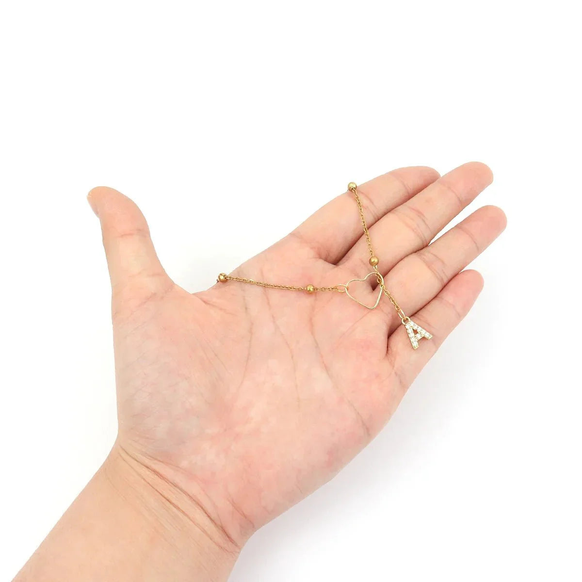 Elegant Diamond Initial Lariat Necklace - Letter L