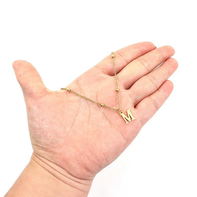 Delicate Satellite Chain Initial Necklace
