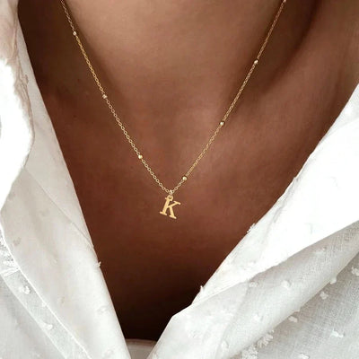 Delicate Satellite Chain Initial Necklace