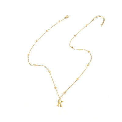 Delicate Satellite Chain Initial Necklace