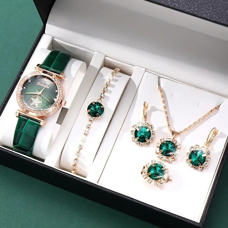 Verdantra Gold Timecourt Jewelry Set