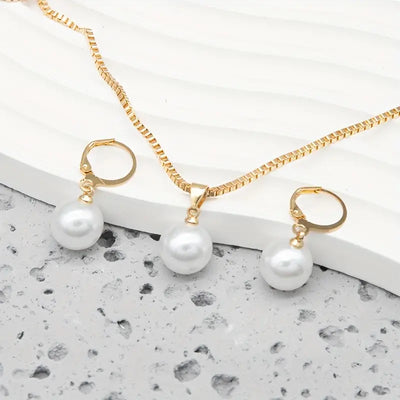 Elegant Golden Pearl Jewelry Collection