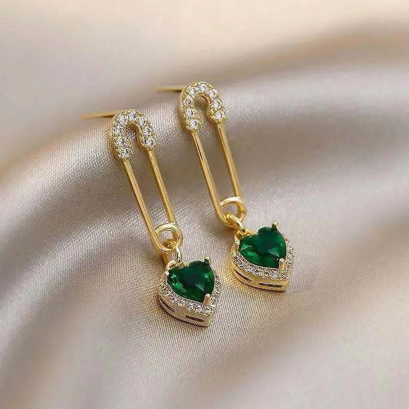 Gold Amarisse Viridelle Dangle Earrings