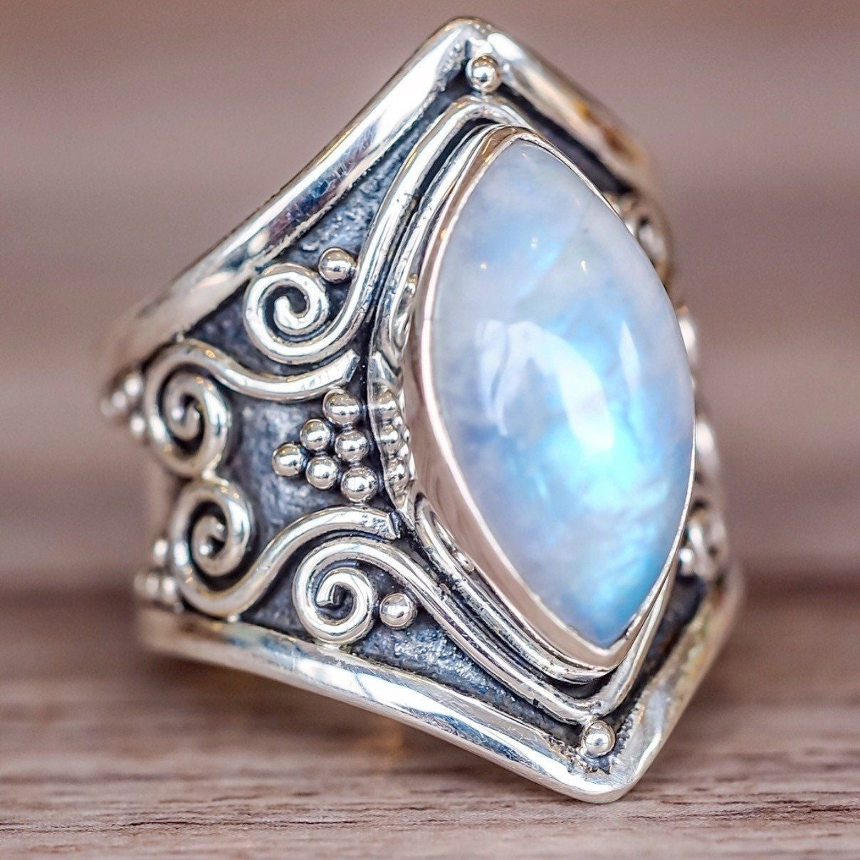 Celestial Moonstone Ring