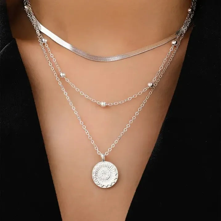 Ivory & Silver Pendant Necklace