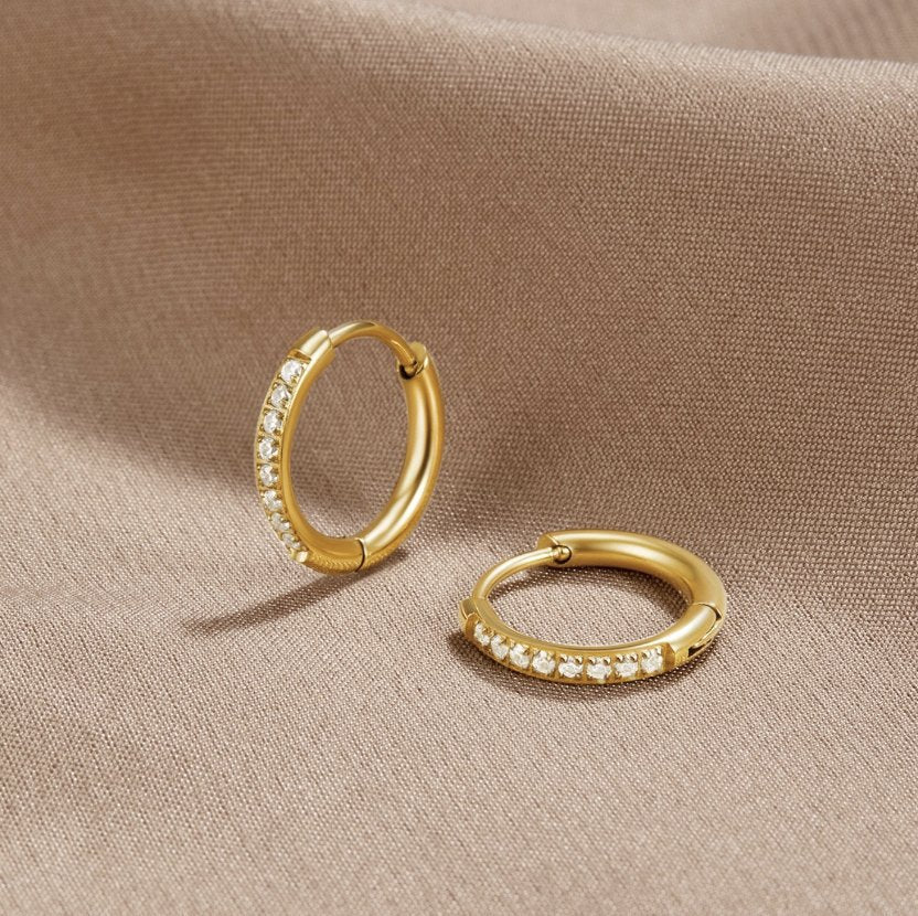 Eternity Earrings in 18k Gold