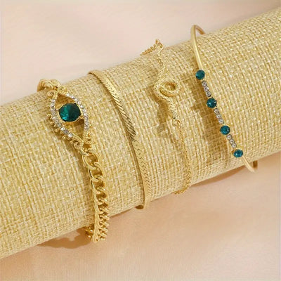 Gold Serpina Veyra Bracelet Set