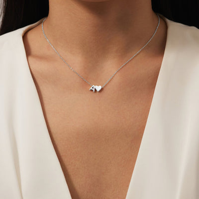 Eternal Love & Letter Silver Necklace