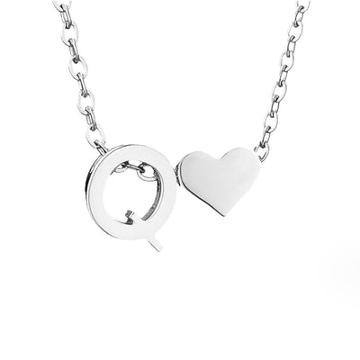 Eternal Love & Letter Silver Necklace