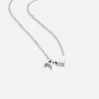 Eternal Love & Letter Silver Necklace