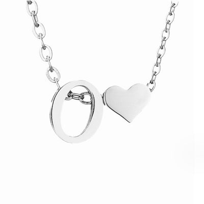 Eternal Love & Letter Silver Necklace