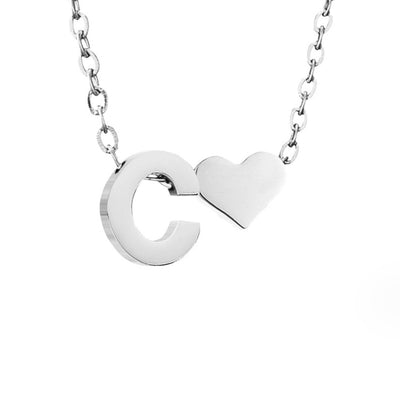 Eternal Love & Letter Silver Necklace