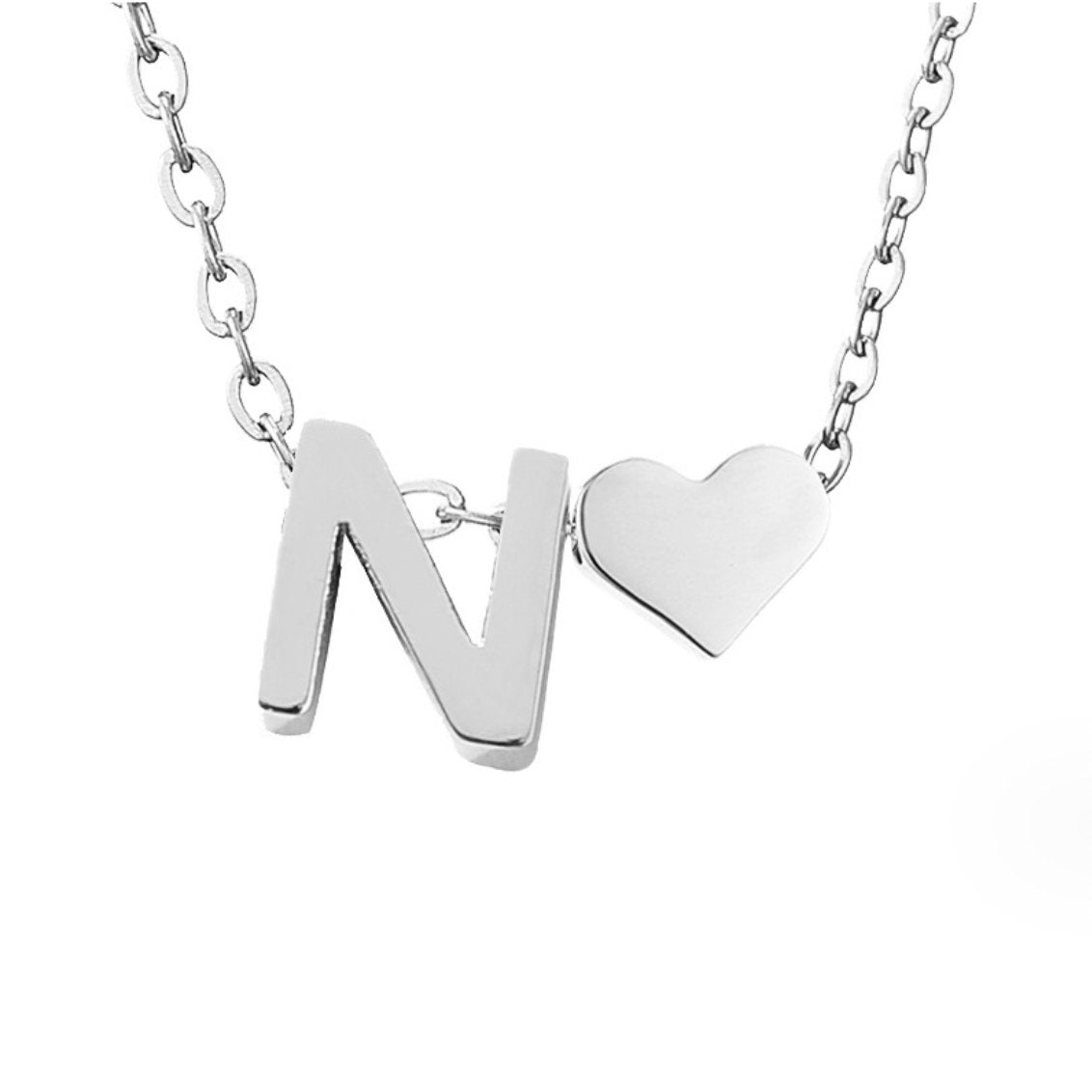 Eternal Love & Letter Silver Necklace