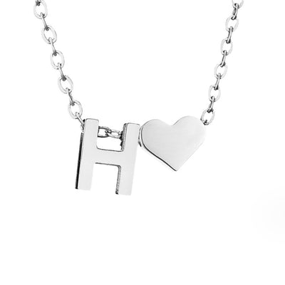 Eternal Love & Letter Silver Necklace