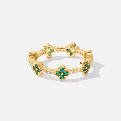 Luck - Clover Leaf Crystal Ring