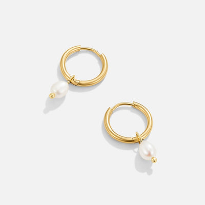Bella Freshwater Pearl Earrings in 18K Gold