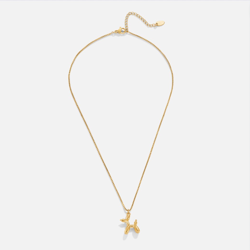 Golden Balloon Animal Necklace
