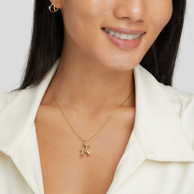 Golden Balloon Animal Necklace