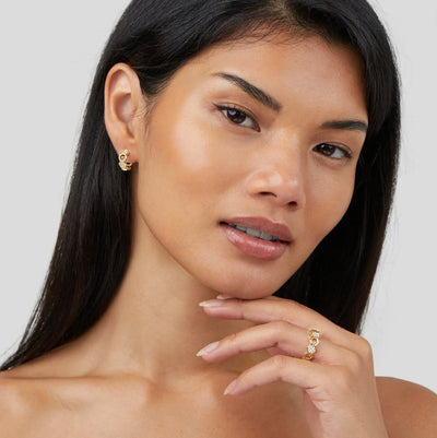 Adelyn Bee Ring - Gold with Crystal Accents