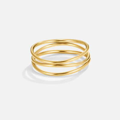 18k Gold Infinity Loop Ring