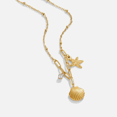 Golden Shell & Starfish Necklace