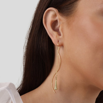 Hourglass Fringe Earrings | 18k Gold