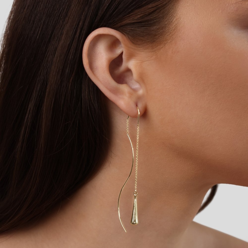 Hourglass Fringe Earrings | 18k Gold