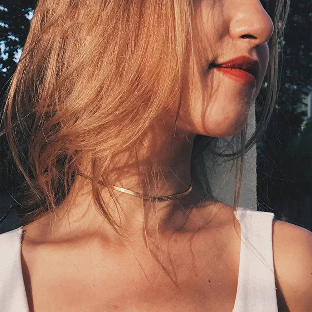 Gold Fish-Shaped Necklace by Elizabeth | 18k Gold