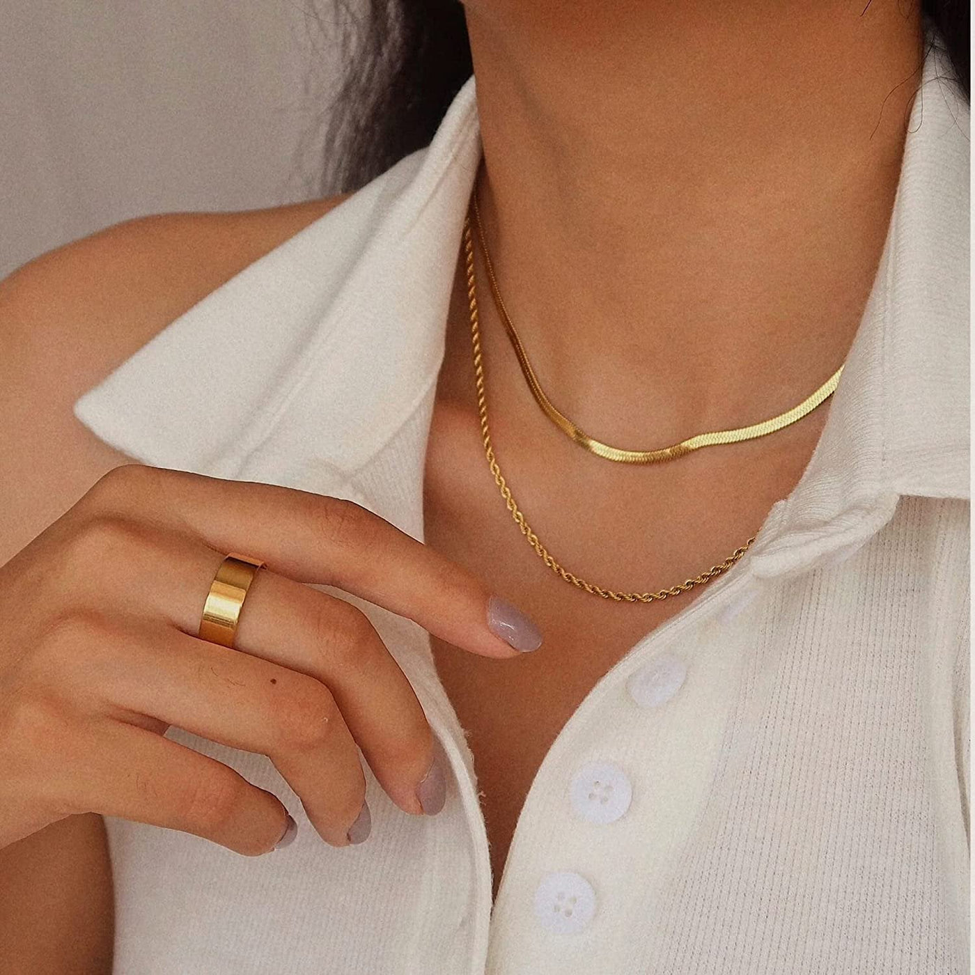 18k Gold Hailey Layered Necklace