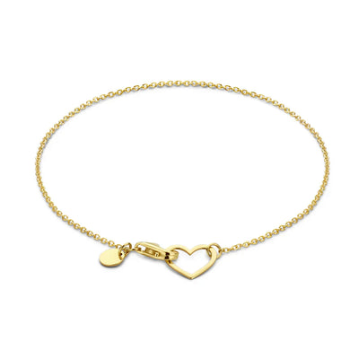 14k Gold Lilou Heart Bracelet
