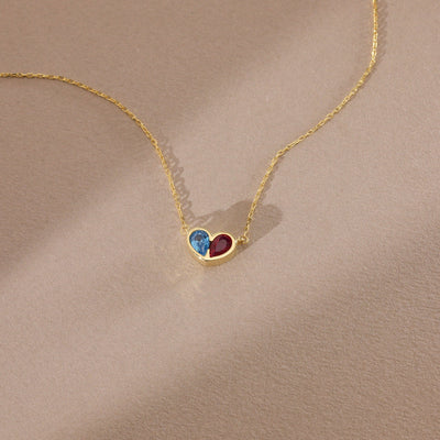Timeless Birthstone Heart Necklace and Bracelet Duo