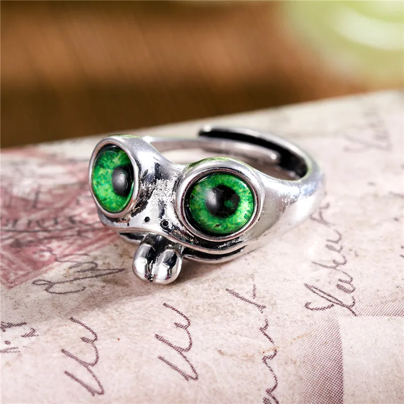 Retro Adjustable Joyful Frog Ring
