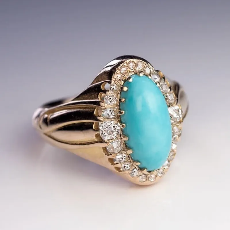 Vintage Blue Opal Ring