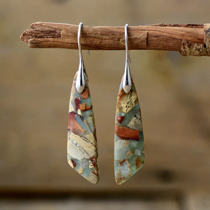 One-of-a-Kind Natural Stone Earrings