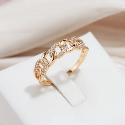 Elegant Gold Chain Ring