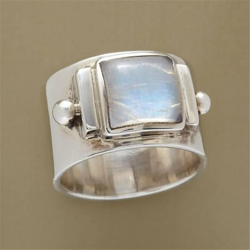 Lunar Elegance Moonstone Ring