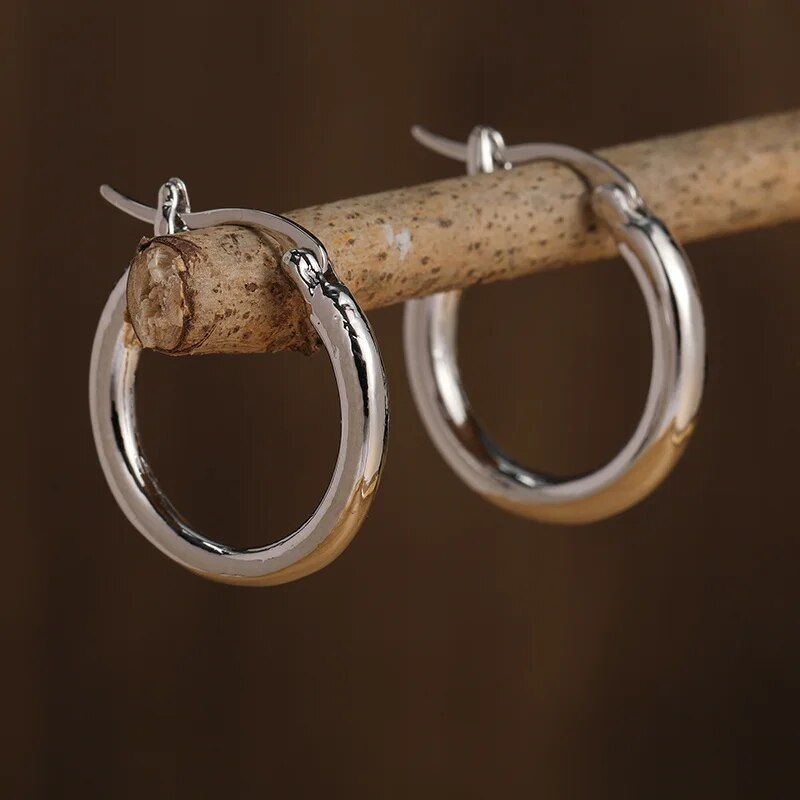 Classic Gold and Silver Hoop Earrings