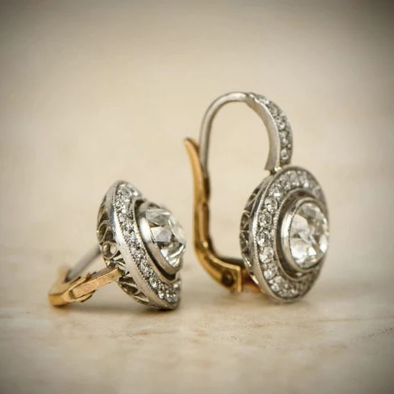 Classic Gold and Silver Crystal Earrings