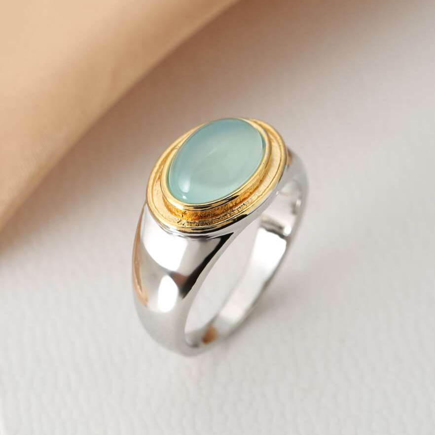 Vintage Green Moonstone Ring - Gabi Collection