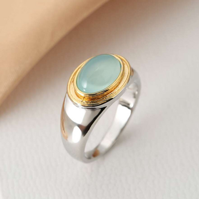 Vintage Green Moonstone Ring - Gabi Collection