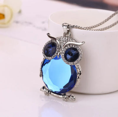 Moonstone Owl Pendant Necklace