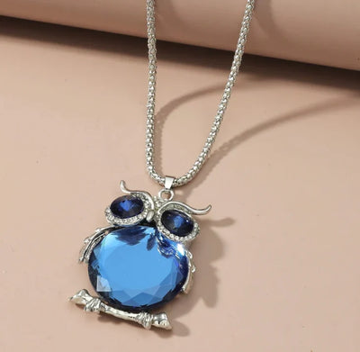 Moonstone Owl Pendant Necklace