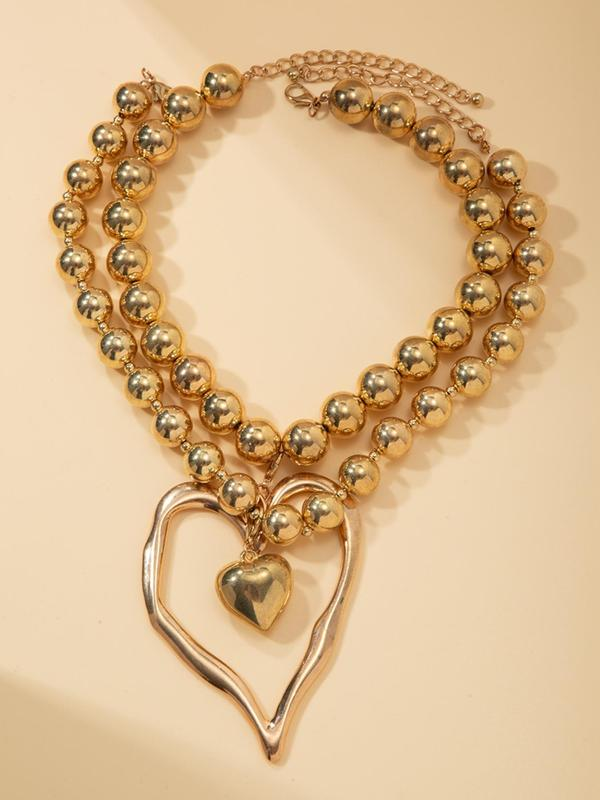 Pair of Heart-Shaped Beaded Necklaces