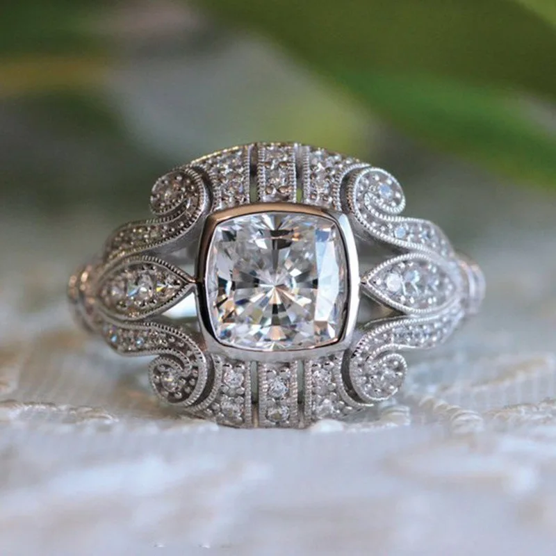 Retro Chic Bright Silver Ring