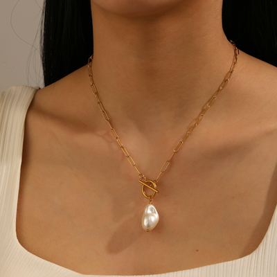 Artemia Necklace Featuring a Pearl Pendant