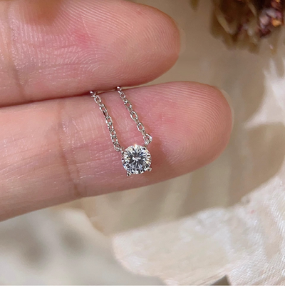 Clea™ | Gold Moissanite Pendant Necklace