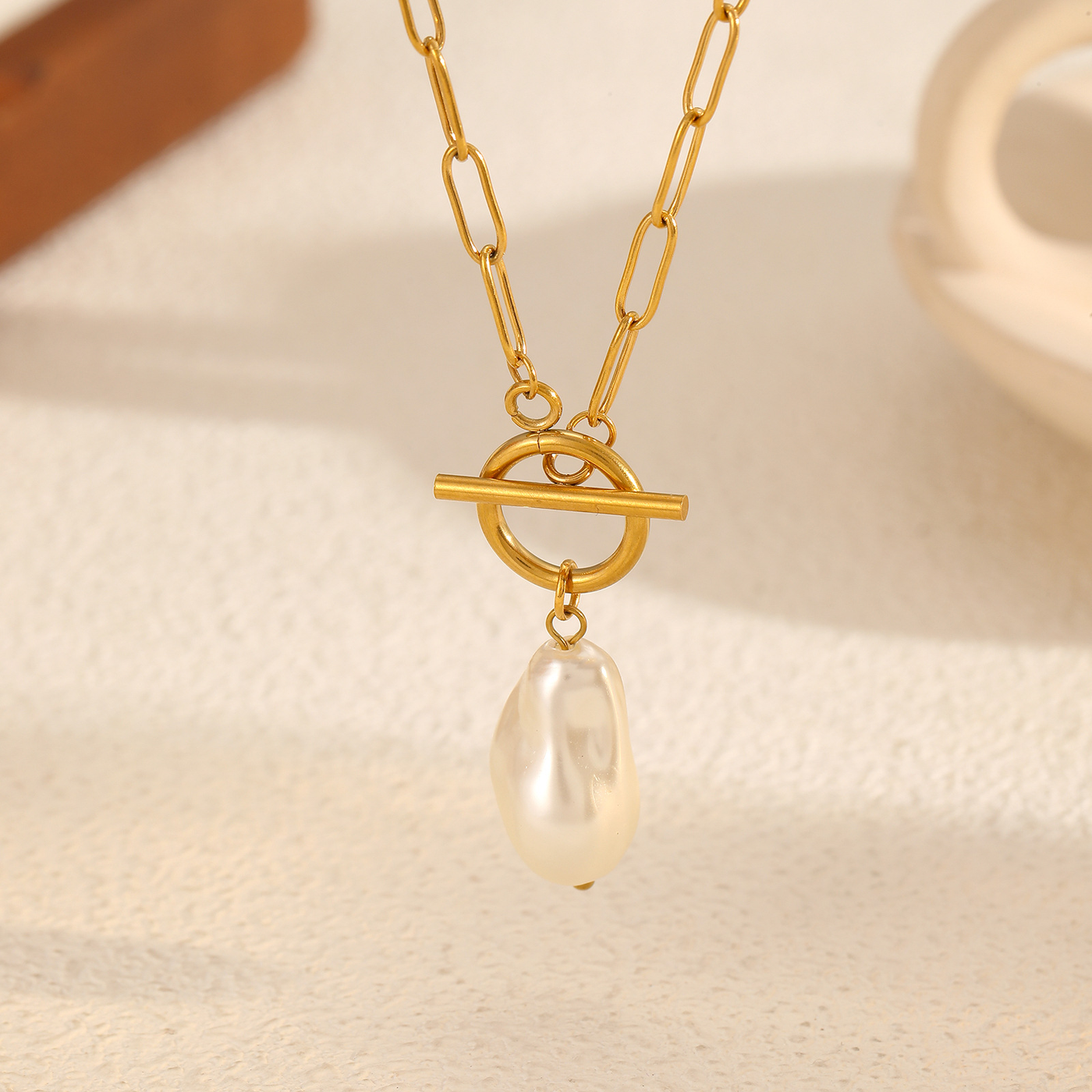 Artemia Necklace Featuring a Pearl Pendant