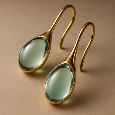 Chic Gold and Silver Crystal Drop Earrings