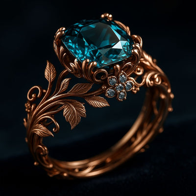 Dorothy | Emerald Green Nature-Inspired Crystal Ring